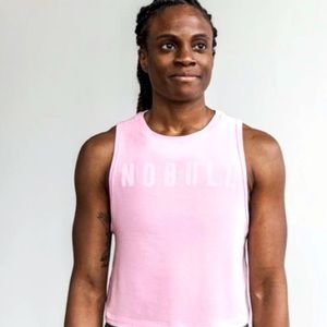 NOBULL MSN MUSCLE TANK LIGHT PINK/LAVENDER. SZ S.